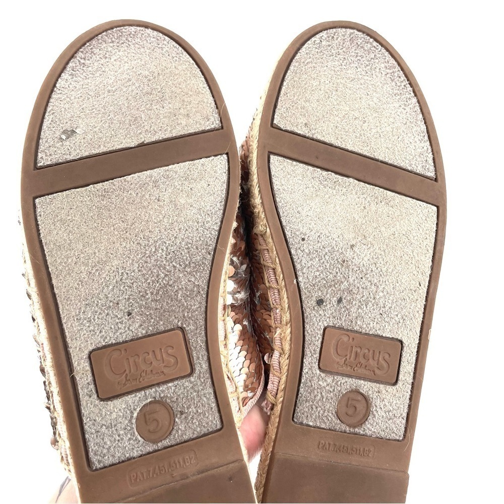 Circus Sam by Edelman Leeanne Sequin Multicolor Sparkle Slip On Espadrille Mule - Picture 5 of 5